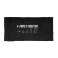 A Devil's Evolution — Beach Towel (Black)
