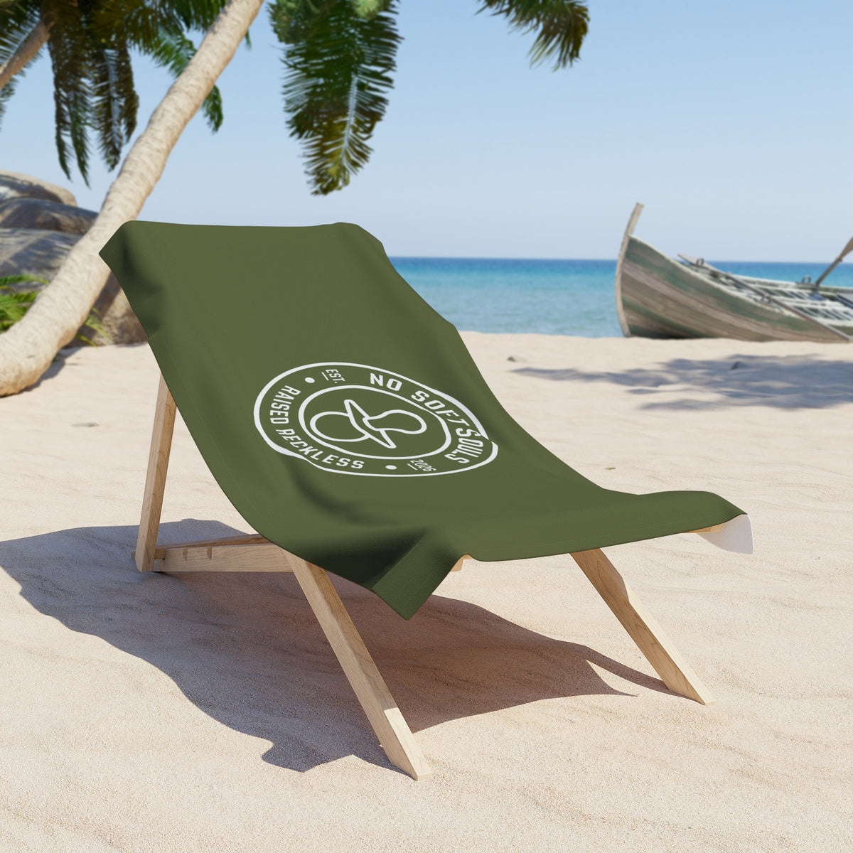Original No Soft Souls — Beach Towel (Olive)