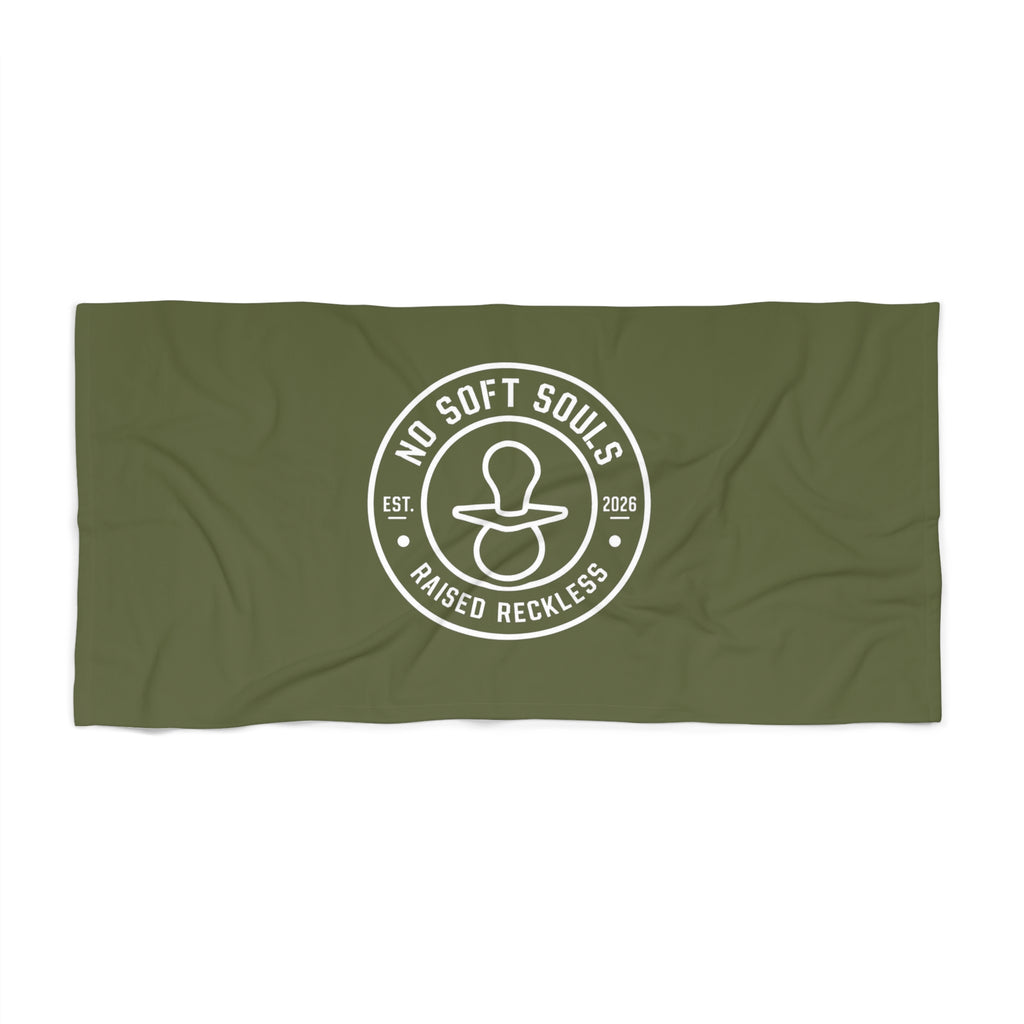 Original No Soft Souls — Beach Towel (Olive)