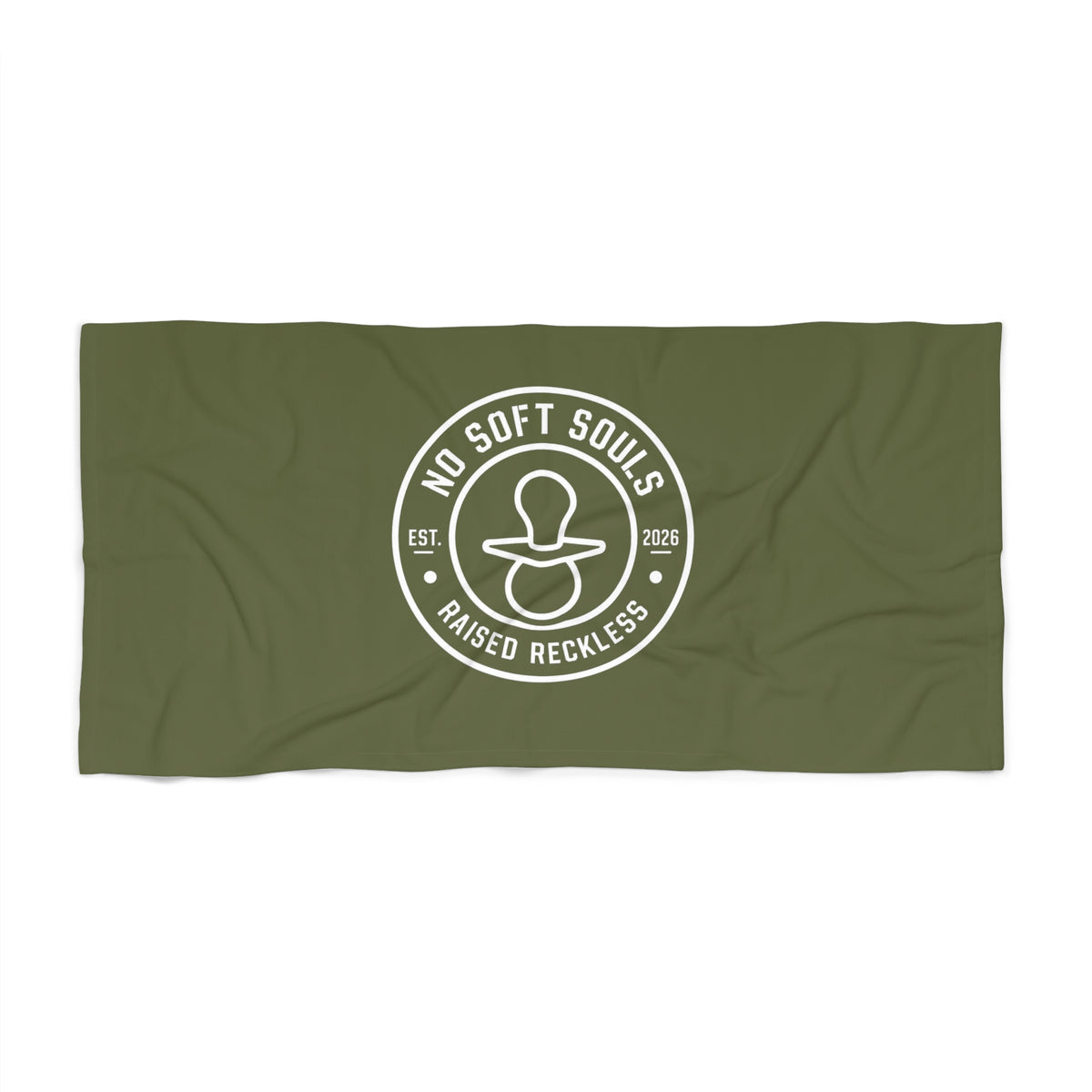Original No Soft Souls — Beach Towel (Olive)