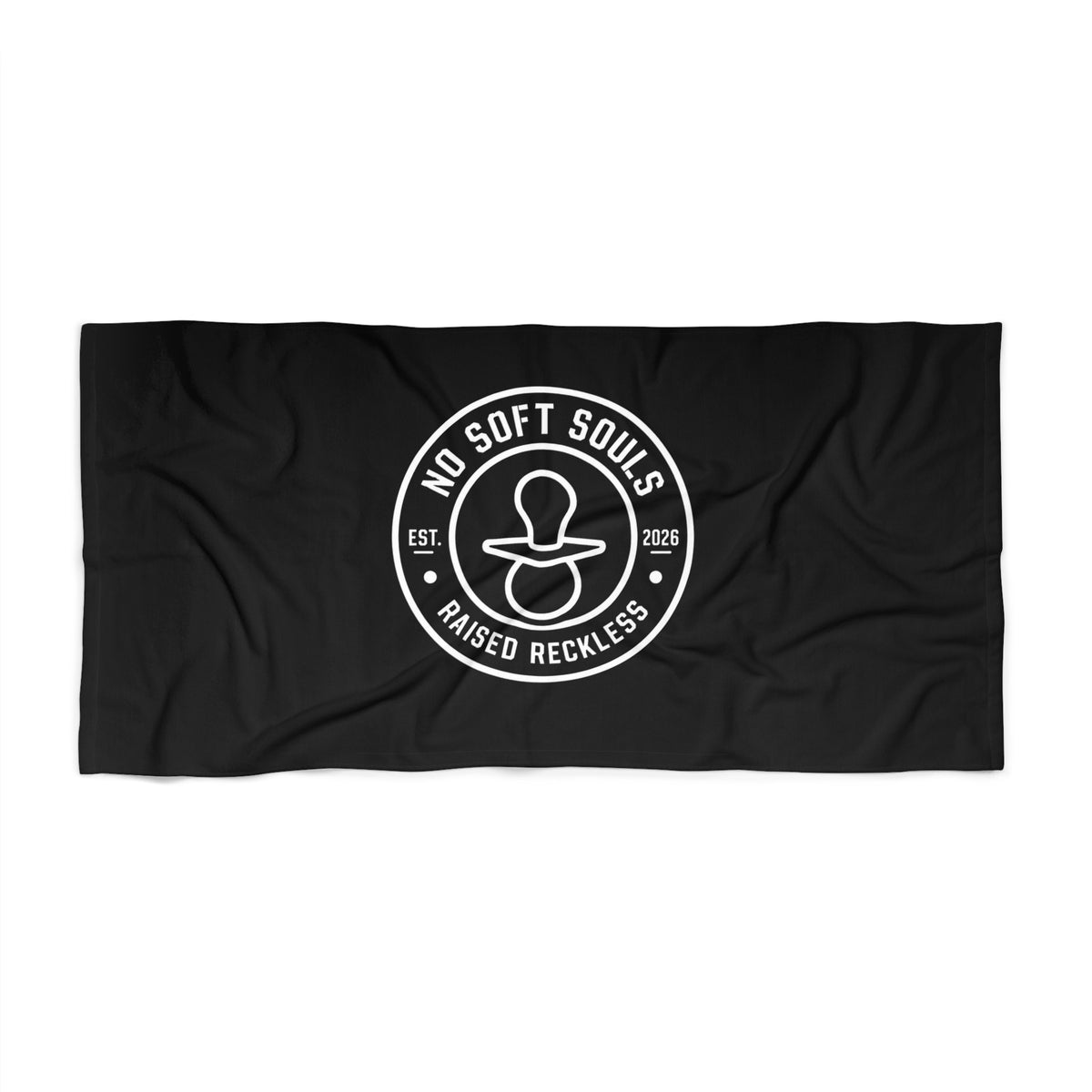 Original No Soft Souls — Beach Towel (Black)